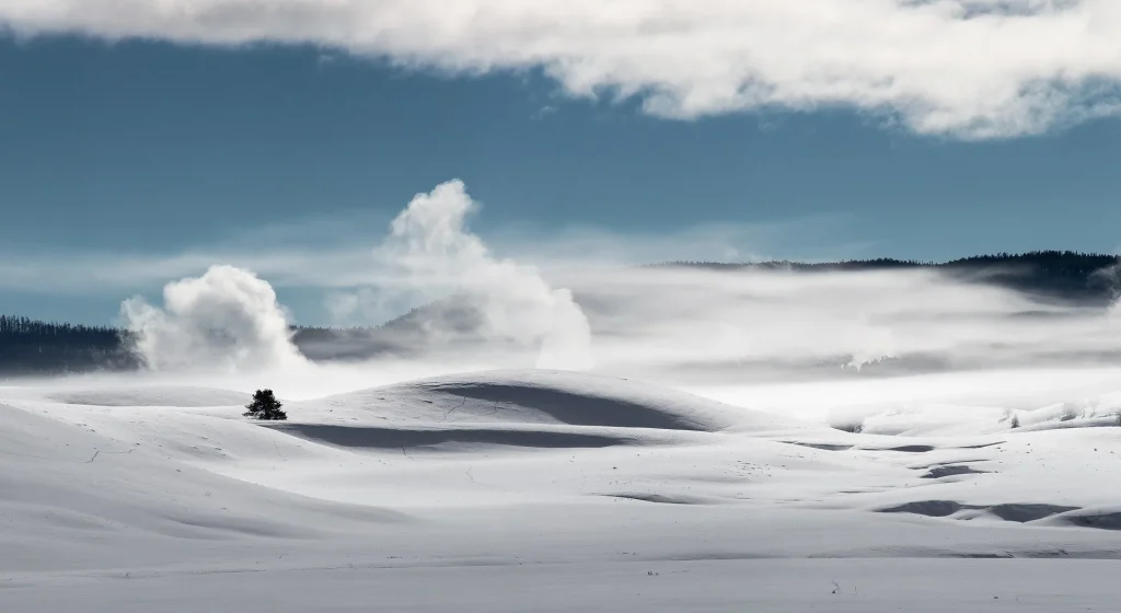 USA - Escursionismo d'inverno nello Yellowstone