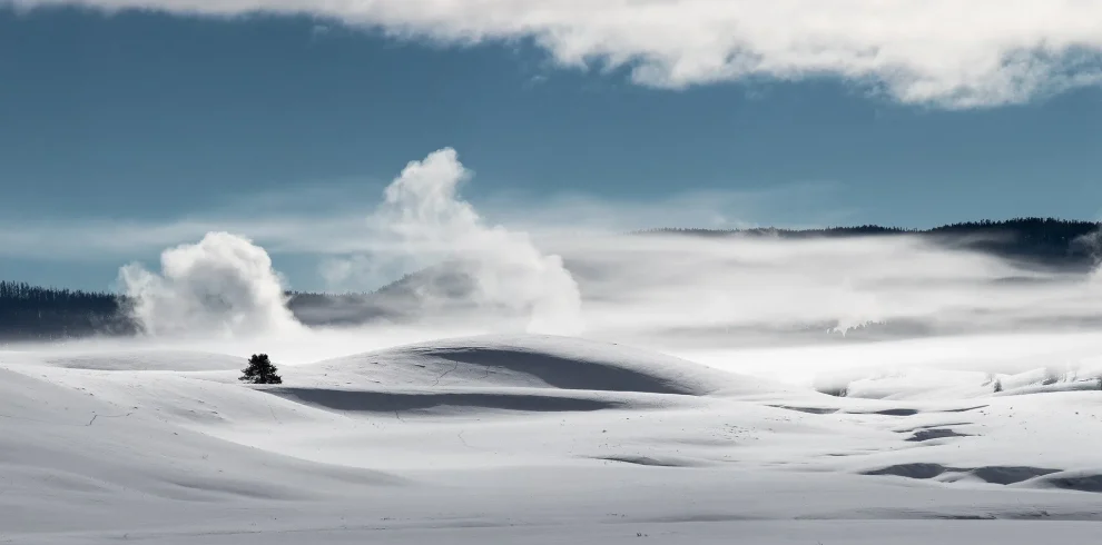USA - Escursionismo d'inverno nello Yellowstone