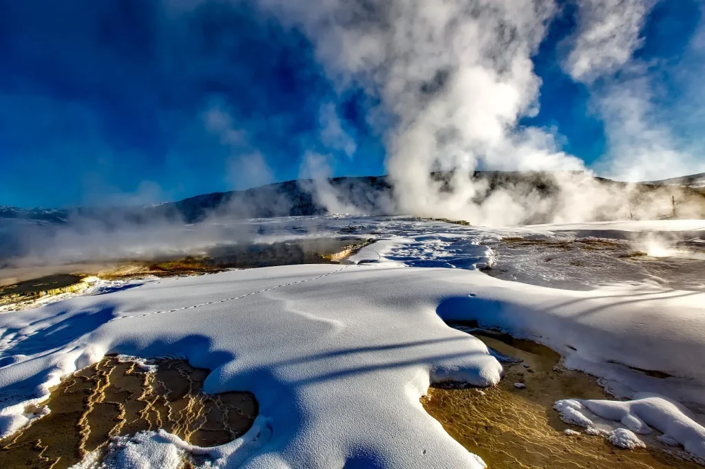 USA - Escursionismo d'inverno nello Yellowstone