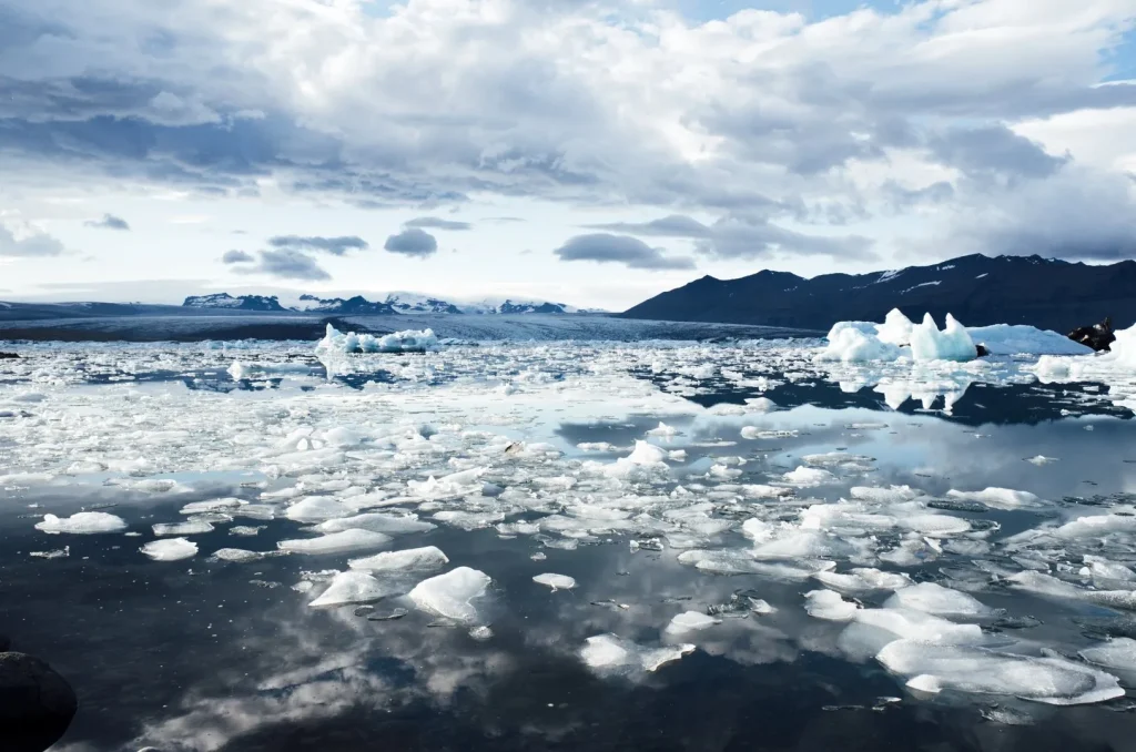 Islanda - Aurora boreale e laguna glaciale Jokulsarlon