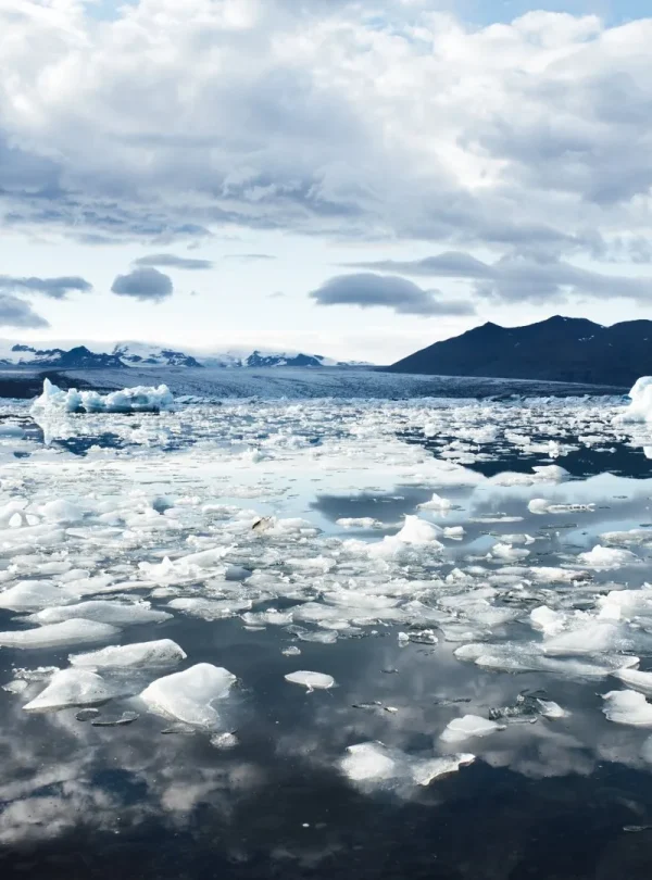 Islanda - Aurora boreale e laguna glaciale Jokulsarlon
